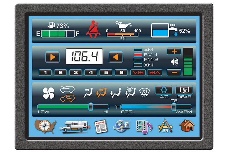 Vehicle LCD control panel