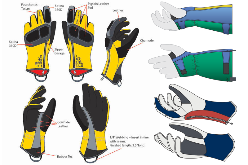Glove design illustration